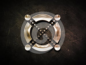 3D rendering cryptocurrency coin on colorful background, cryptocurrency concept color art photo