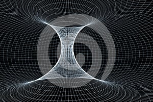 3d rendering, curve lines with dark background