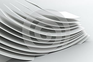 3d rendering, curve surface and light background