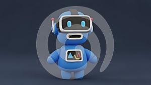 VR Robot Virtual Reality, Metaverse, Artificial Intelligence Concept