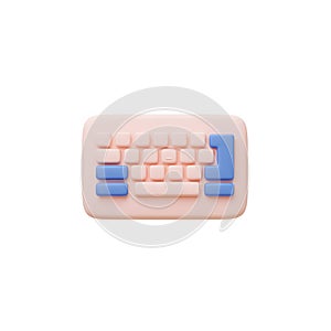 Cute Keyboard 3D Render