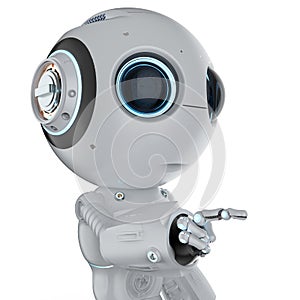 Mini robot finger point