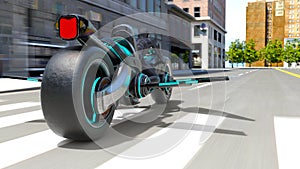 3D rendering of a cyberman rider