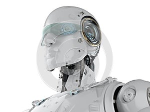 Robot with eyeglasses