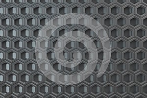 3d rendering, dark hexagonal background, sci-fi background