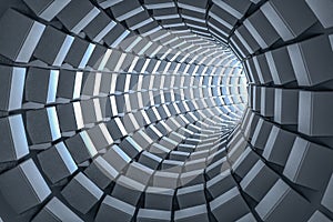 3d rendering, dark science-fiction tunnel, dark background