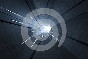 3d rendering, dark science-fiction tunnel, dark background