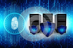 3d rendering Database and computer data security concept