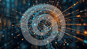 Abstract Neural Network Brain Data Visualization