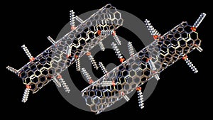 A carbon nanotube conjugated with Sodium Dodecyl Sulfate molecules photo