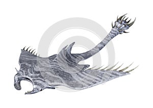 3D Rendering Devil Ray on White