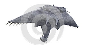 3D Rendering Devil Ray on White