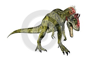 3D Rendering Dinosaur Cryolophosaurus on White