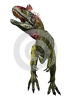 3D Rendering Dinosaur Cryolophosaurus on White