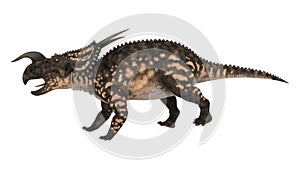 3D Rendering Dinosaur Einiosaurus on White