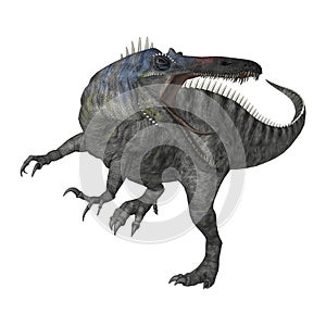3D Rendering Dinosaur Suchomimus on White