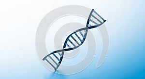 DNA double helix model on blue gradient background
