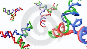 A 3d rendering of DNA three-way junction molecules
