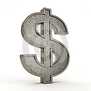3D Rendering Dollar Icon Element