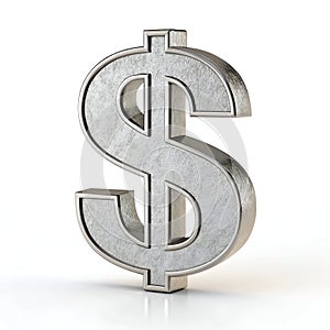 3D Rendering Dollar Icon Element