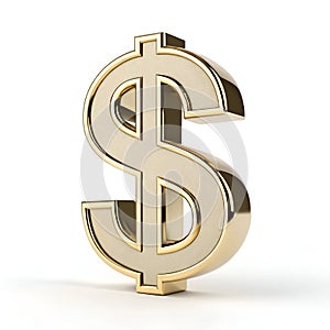 3D Rendering Dollar Icon Element