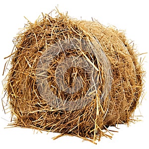 3D Rendering of a Dry Hale Bale on Transparent Background - Ai Generated