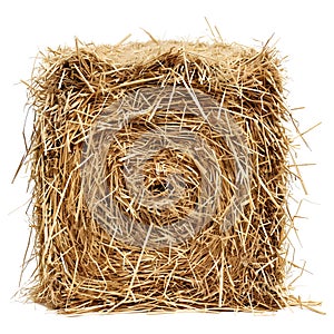 3D Rendering of a Dry Hale Bale on Transparent Background - Ai Generated