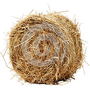 3D Rendering of a Dry Hale Bale on Transparent Background - Ai Generated