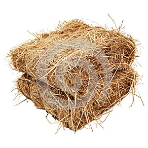 3D Rendering of a Dry Hale Bale on Transparent Background - Ai Generated