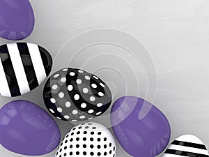 3d rendering of Easter elegant eggs