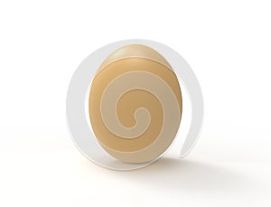 3D rendering of an egg isolated in white background