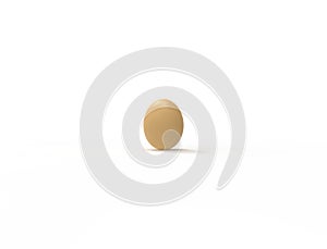 3D rendering of an egg isolated in white background