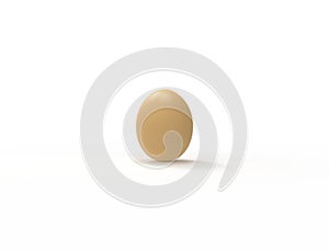3D rendering of an egg isolated in white background