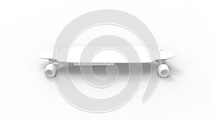 3d rendering of a electric skateboard isolated in white background