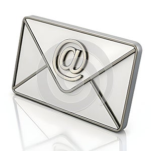 3D email icon isolated on white background