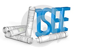 3D rendering of equivalent economic situation indicator form photo