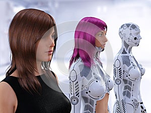 3D rendering of the evolution of female robots