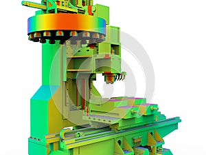 3D rendering - finite element analysis of a cnc machine
