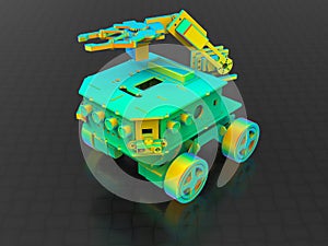 3D rendering - finite element of a gripper robot
