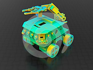 3D rendering - finite element of a gripper robot photo