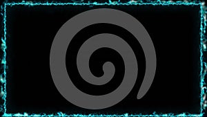 3d rendering of fire frame background. Computer generated flames of fire around the perimeter of the rectangle