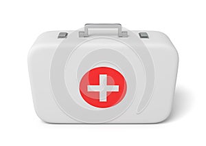 3d rendering of first aid medical box isolated on white background