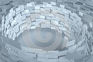 3d rendering, flow square paper, creative background