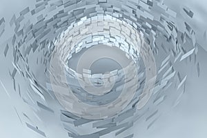 3d rendering, flow square paper, creative background