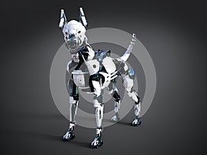 Un'immagine tridimensionale creata utilizzando un modello computerizzato da il cane 