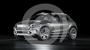 3D rendering of a generic concept car