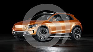 3D rendering of a generic concept car