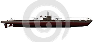 3d Rendering of a German IX-B U-Boat photo