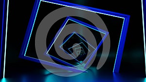3d rendering, glow lines, tunnels, neon lights, virtual reality Abstract photo