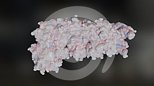 3D rendering of Glucagon-like peptide 1 (GLP1, 7-36) molecule, a potent antihyperglycemic hormone.